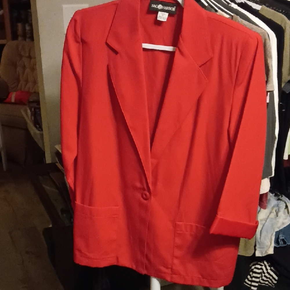 Sag Harbor Vibrant Red Blazer
